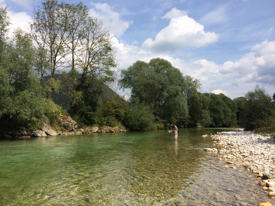 Рыбалка нахлыстом в Словении